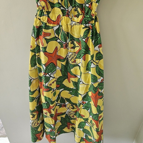 Alessandro Enriquez Lemon Print Fit and Flare Dress IT 42 NWT - Picture 12 of 14